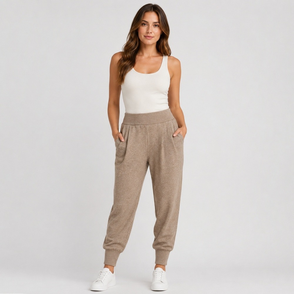 Varley Amberley Pant Jogger Biscuit Tan Beige Size Small Minimalist